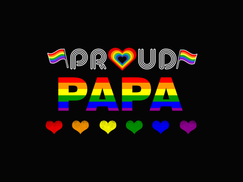 Pride 75 Proud Papa Rainbow LGBT T Shirt Gay Pride Month LGBT Long Sleeve T Shirt 1