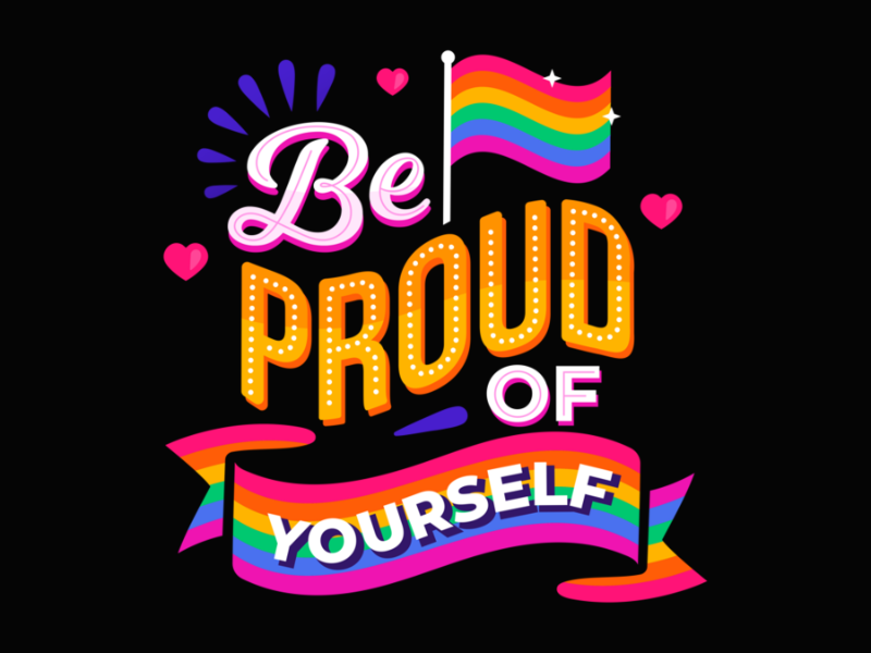 Pride 74 Proud of Yourself Cute LGBT Pride LGBT Flag Pride Month Long Sleeve T Shirt 1