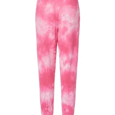 custom-printed-tie-dye-sweatpants-streetwear-style Branded tie dye sweatpants with custom design on soft fleece material