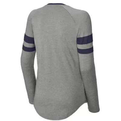 custom-womens-halftime-stripe-tee-back-view (2) Women’s custom long sleeve tee with relaxed fit and curved hem style