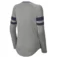 Women’s custom long sleeve tee with relaxed fit and curved hem style