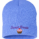 Custom embroidered beanie with your branded logo here for business uniforms, workwear, and promotional apparel