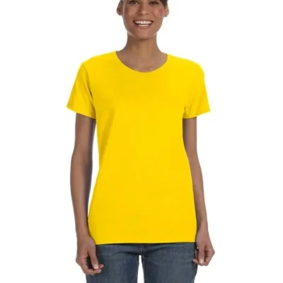 custom-womens-cotton-tshirt-relaxed-fit-style custom Gildan 5000L womens heavy cotton t shirt designed for personalized apparel and everyday comfort