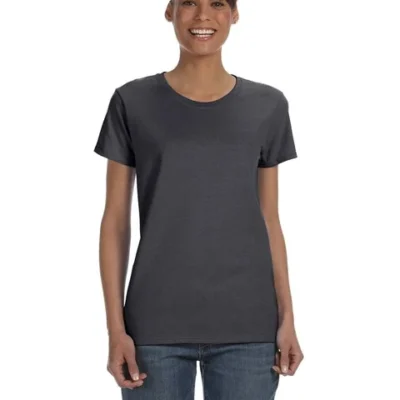 womens-custom-cotton-tee-for-work-and-casual custom Gildan 5000L womens heavy cotton t shirt designed for personalized apparel and everyday comfort