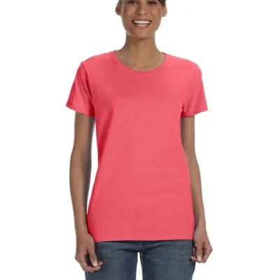 custom-team-womens-tee-group-and-event-apparel custom Gildan 5000L womens heavy cotton t shirt designed for personalized apparel and everyday comfort