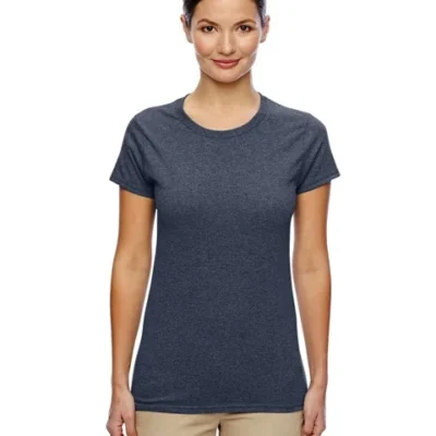 custom-logo-womens-shirt-clean-branding-style custom Gildan 5000L womens heavy cotton t shirt designed for personalized apparel and everyday comfort