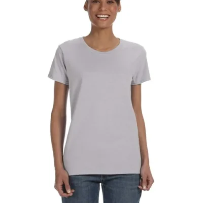 custom-womens-tshirt-business-logo-ready custom Gildan 5000L womens heavy cotton t shirt designed for personalized apparel and everyday comfort