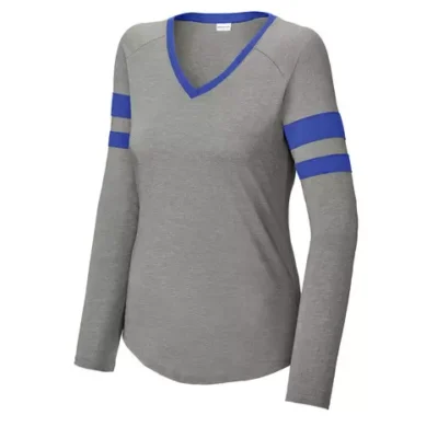true-royal-vintage-heather-custom-womens-long-sleeve-tee Women’s custom long sleeve tee in a bright color option for team and event apparel