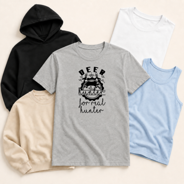 Deer hunter for real shirt tank tee sweatshirt hoodie mockup
