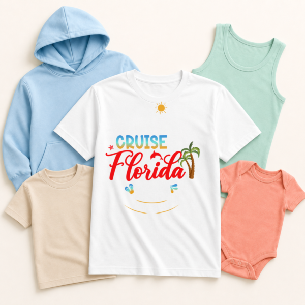 Florida Family Cruise 2026 Apparel Mockup Apparel mockup featuring Florida Family Cruise 2026