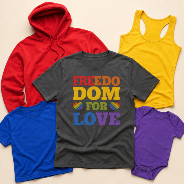Freedom for love pride shirt tank tee sweatshirt hoodie mockup