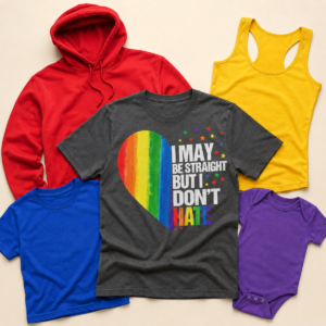 I may be straight but i dont hate heart pride shirt tank tee sweatshirt hoodie mockup
