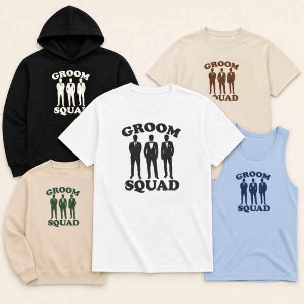 Groom Squad Silhouette Bachelor Party Apparel