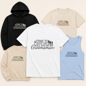 Time to Suit Up Groomsman Proposal Bachelor Party Apparel