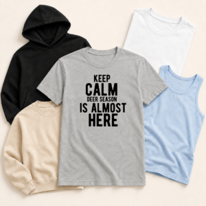 Keep calm deer season shirt tank tee sweatshirt hoodie mockup