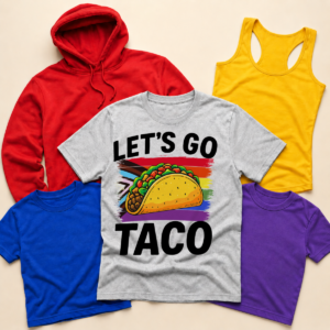 Lets go taco pride shirt tank tee sweatshirt hoodie mockup