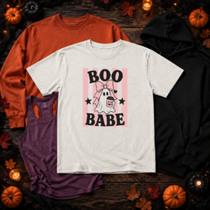 Boo babe ghost halloween shirt spooky mockup