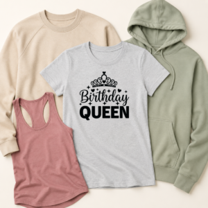 Regal crown birthday queen shirt mockup