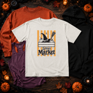 Witchs market halloween shirt spooky mockup